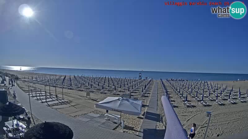 Web kamera uživo na plaži Villaggio Mare Blu Bibione Pineda – Italija