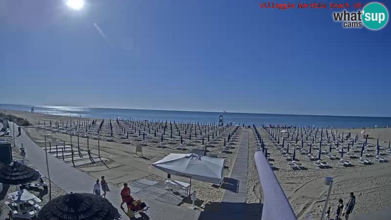 Der Strand Villaggio Mare Blu webcam Bibione Pineda – Italien