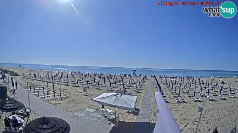 Web kamera uživo na plaži Villaggio Mare Blu Bibione Pineda – Italija
