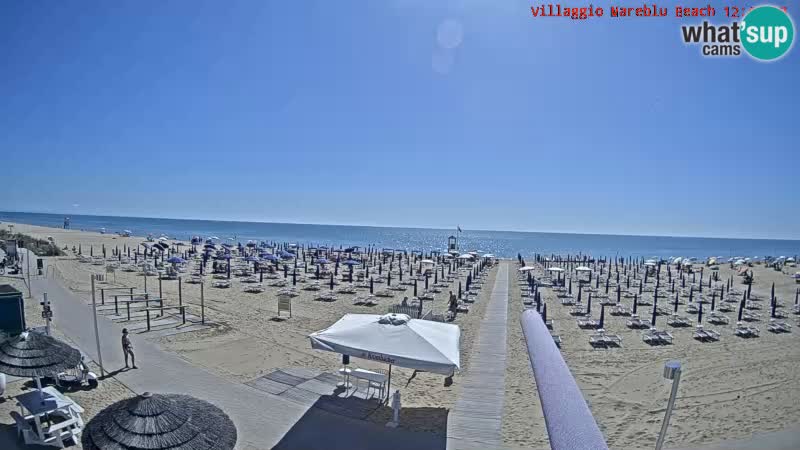 Spiaggia Webcam Villaggio Mare Blu Bibione Pineda