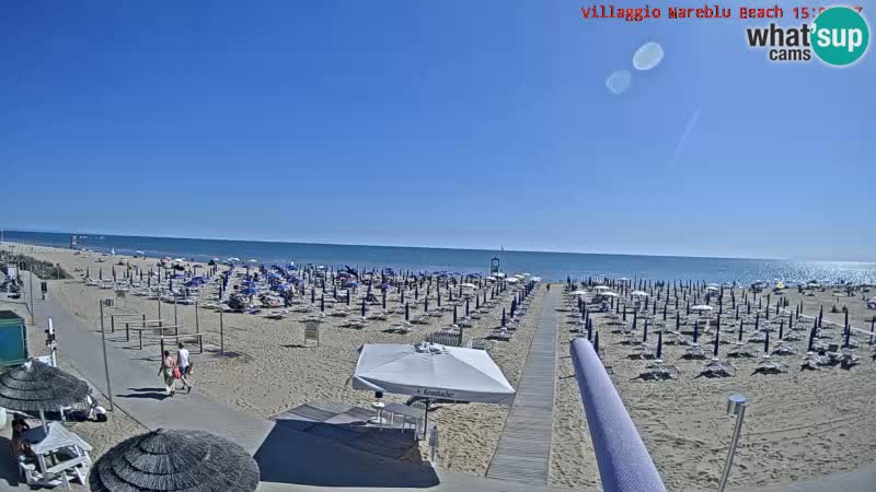 The beach Livecam Villaggio Mare Blu Bibione Pineda – Italy