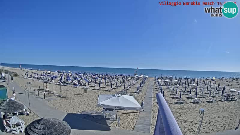 Spiaggia Webcam Villaggio Mare Blu Bibione Pineda