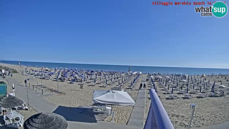 Playa webcam en vivo Villaggio Mare Blu Bibione Pineda – Italia