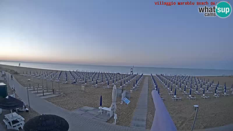 Playa webcam en vivo Villaggio Mare Blu Bibione Pineda – Italia
