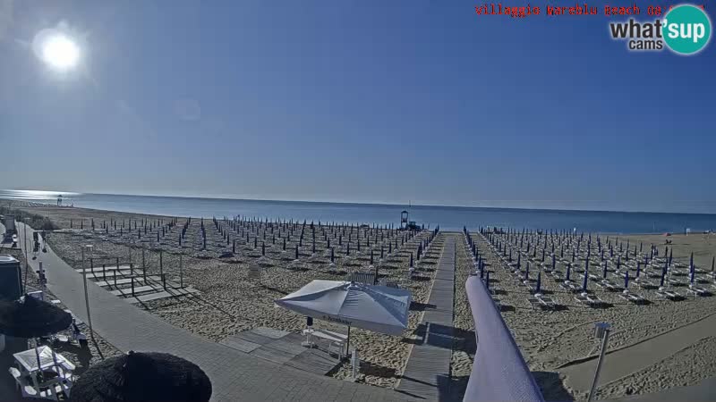 Spiaggia Webcam Villaggio Mare Blu Bibione Pineda