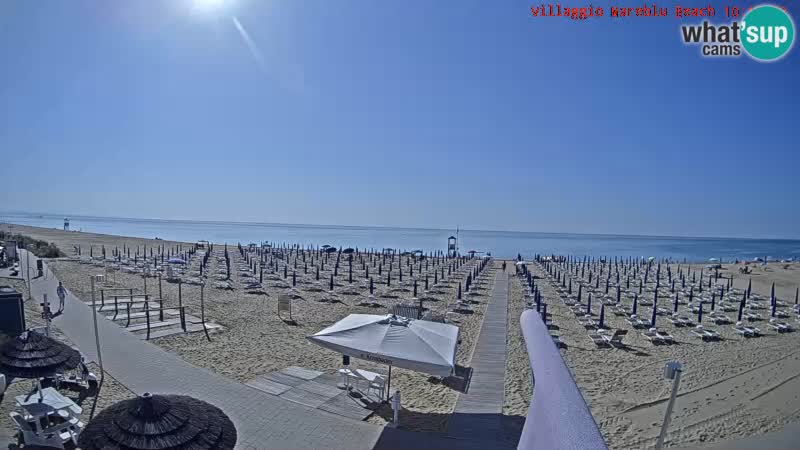 Web kamera uživo na plaži Villaggio Mare Blu Bibione Pineda – Italija