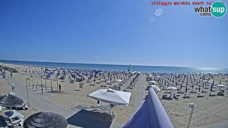 The beach Livecam Villaggio Mare Blu Bibione Pineda – Italy