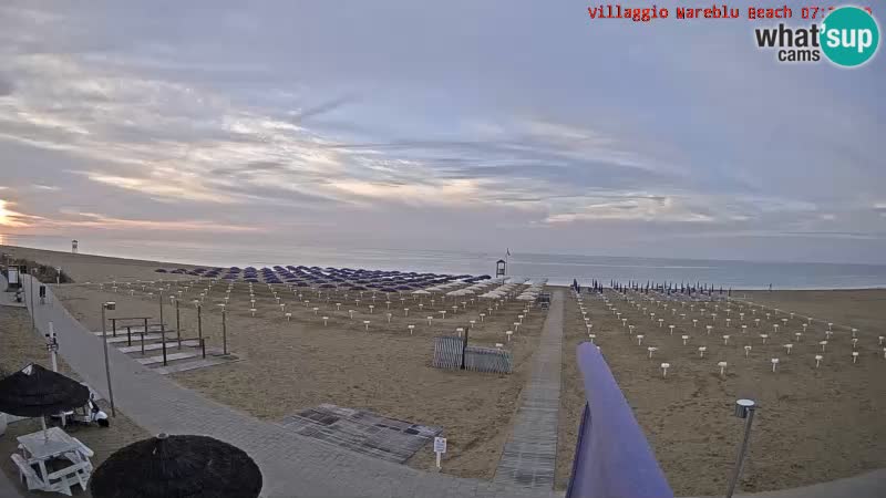 The beach Livecam Villaggio Mare Blu Bibione Pineda – Italy