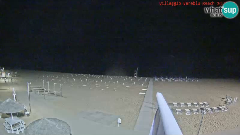 Spletna kamera na plaži v živo Villaggio Mare Blu Bibione Pineda – Italija