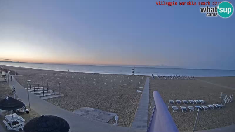 Webcam en direct de la plage Villaggio Mare Blu Bibione Pineda – Italie