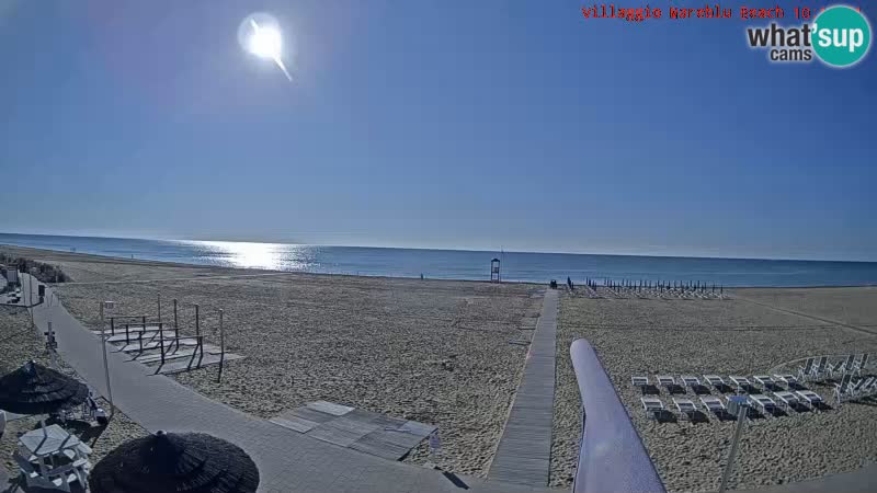 Spiaggia Webcam Villaggio Mare Blu Bibione Pineda