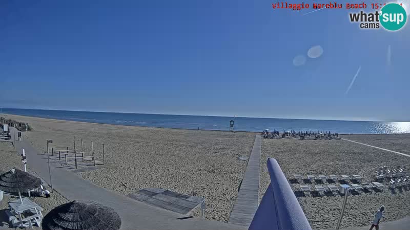 The beach Livecam Villaggio Mare Blu Bibione Pineda – Italy