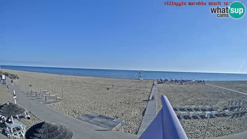 Playa webcam en vivo Villaggio Mare Blu Bibione Pineda – Italia