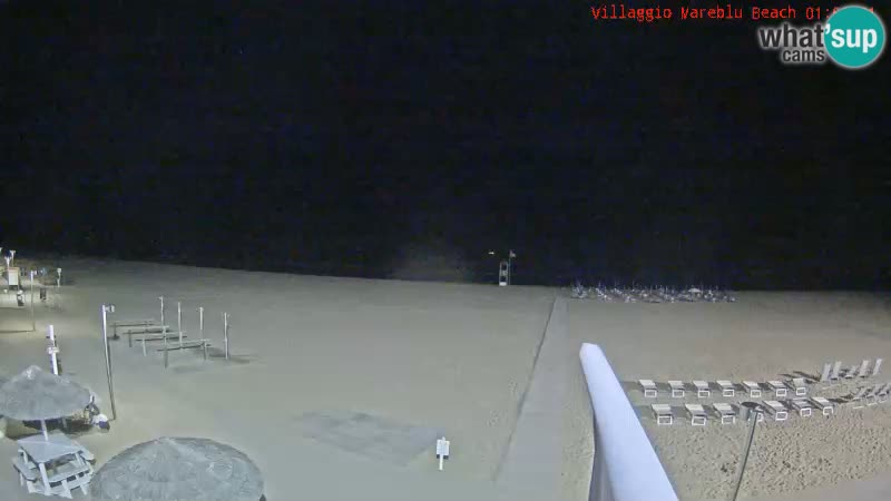 Spletna kamera na plaži v živo Villaggio Mare Blu Bibione Pineda – Italija