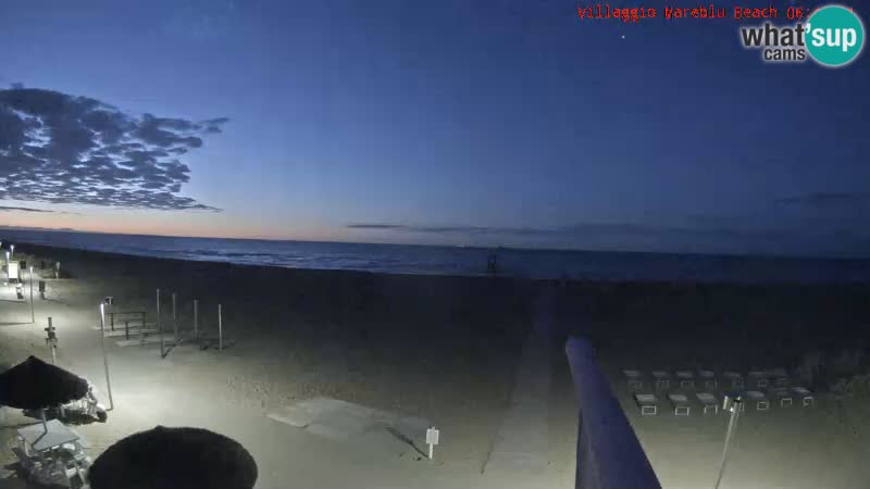 Spletna kamera na plaži v živo Villaggio Mare Blu Bibione Pineda – Italija