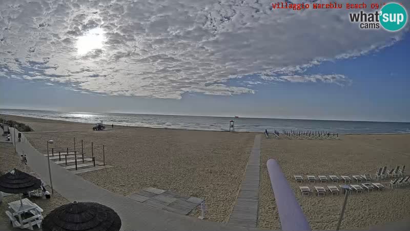 The beach Livecam Villaggio Mare Blu Bibione Pineda – Italy