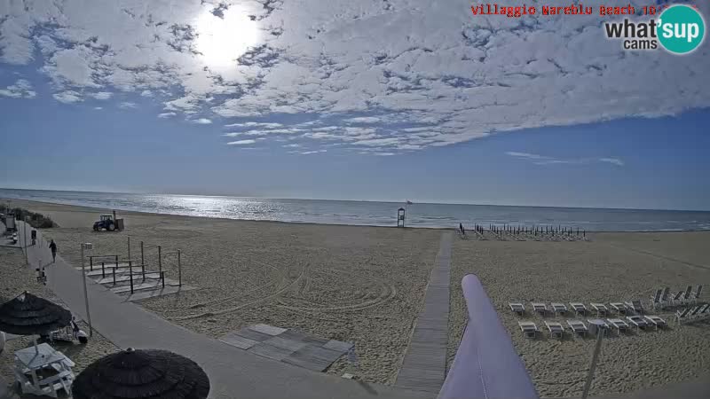 The beach Livecam Villaggio Mare Blu Bibione Pineda – Italy