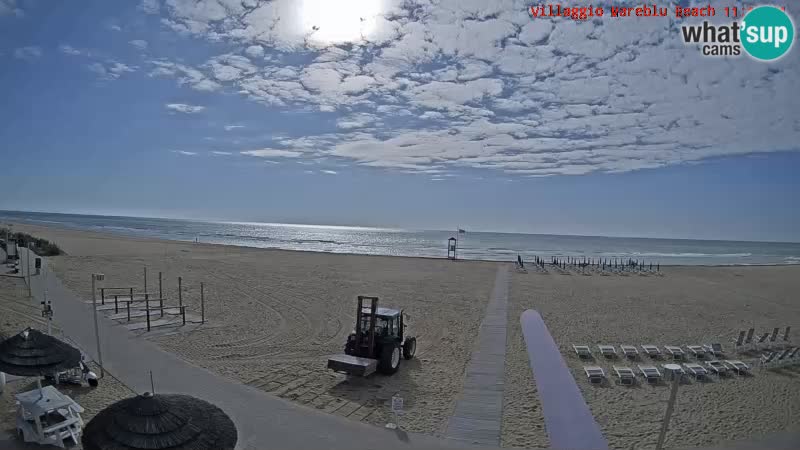 Playa webcam en vivo Villaggio Mare Blu Bibione Pineda – Italia