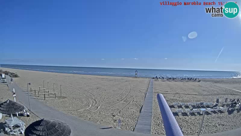 Playa webcam en vivo Villaggio Mare Blu Bibione Pineda – Italia