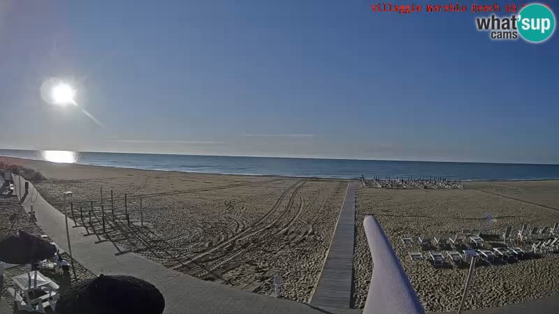 Spiaggia Webcam Villaggio Mare Blu Bibione Pineda
