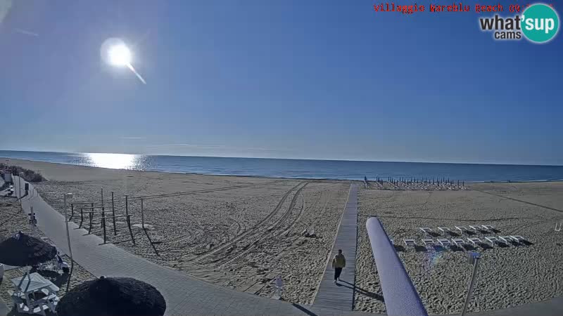 Spiaggia Webcam Villaggio Mare Blu Bibione Pineda