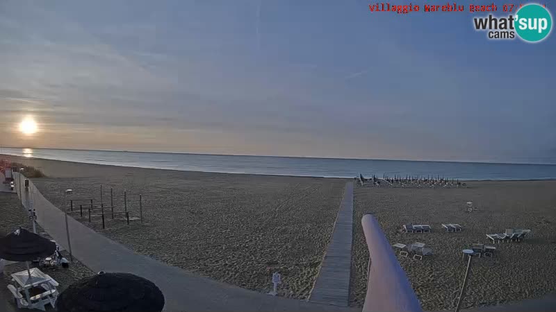 The beach Livecam Villaggio Mare Blu Bibione Pineda – Italy
