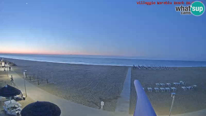 Webcam en direct de la plage Villaggio Mare Blu Bibione Pineda – Italie