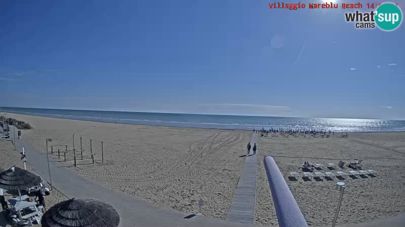 Playa webcam en vivo Villaggio Mare Blu Bibione Pineda – Italia
