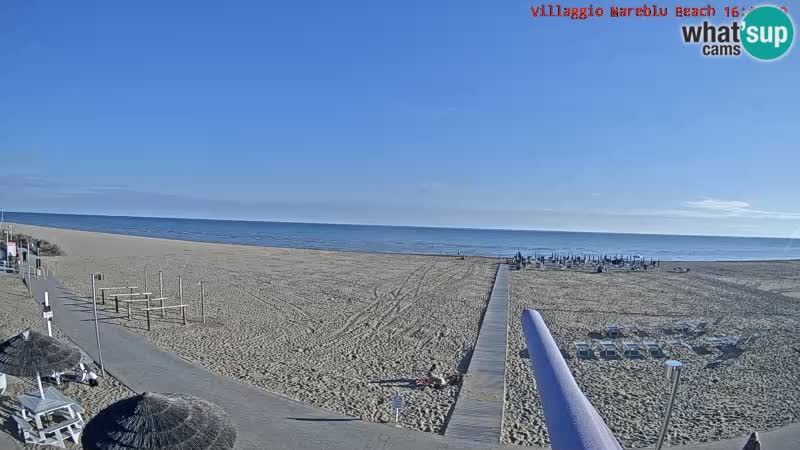 Playa webcam en vivo Villaggio Mare Blu Bibione Pineda – Italia