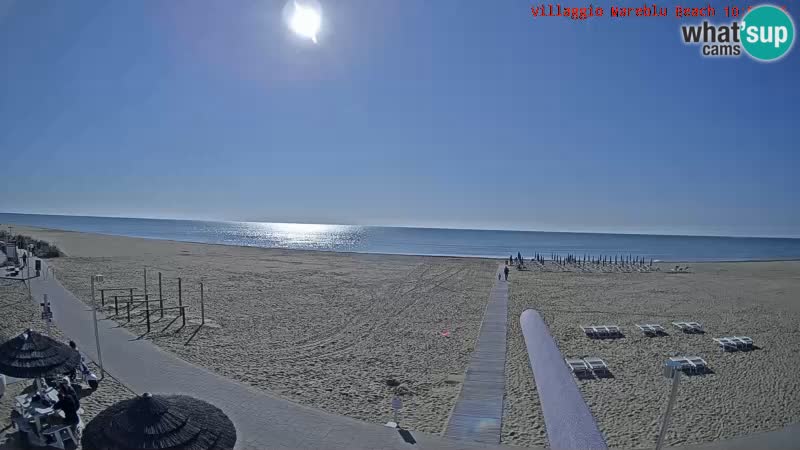 The beach Livecam Villaggio Mare Blu Bibione Pineda – Italy
