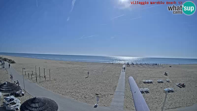 Spiaggia Webcam Villaggio Mare Blu Bibione Pineda