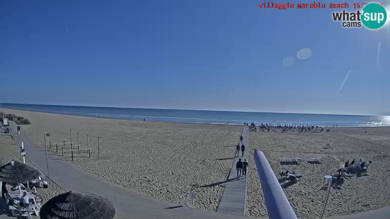 Webcam en direct de la plage Villaggio Mare Blu Bibione Pineda – Italie
