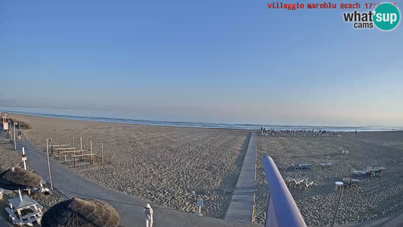 Playa webcam en vivo Villaggio Mare Blu Bibione Pineda – Italia
