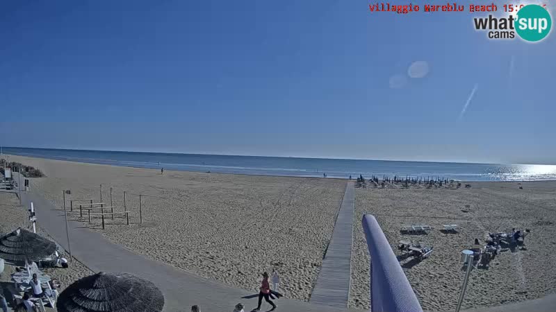Spiaggia Webcam Villaggio Mare Blu Bibione Pineda