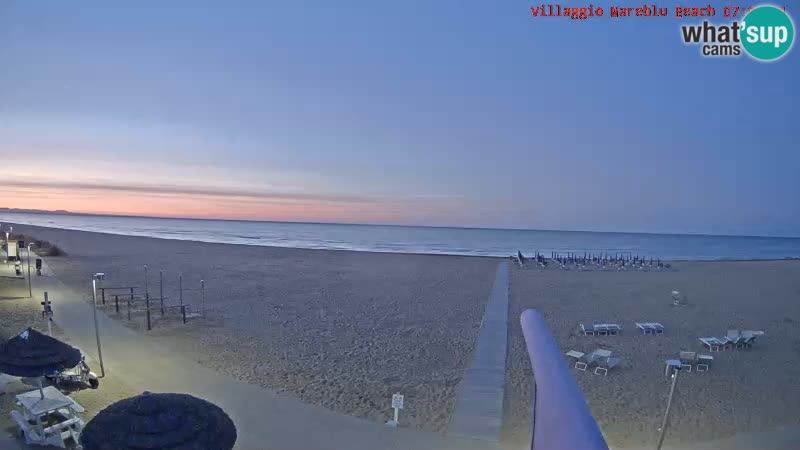 Web kamera uživo na plaži Villaggio Mare Blu Bibione Pineda – Italija