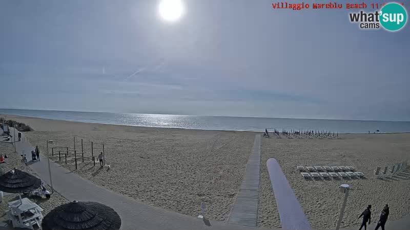 Webcam en direct de la plage Villaggio Mare Blu Bibione Pineda – Italie