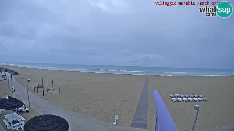 Webcam en direct de la plage Villaggio Mare Blu Bibione Pineda – Italie