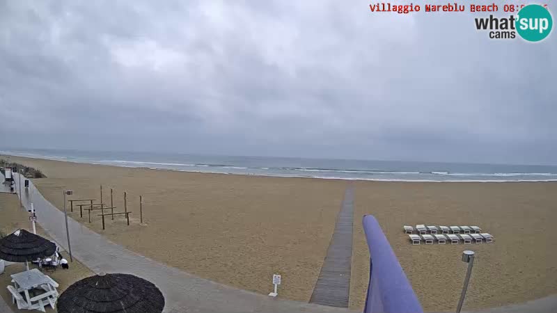 Playa webcam en vivo Villaggio Mare Blu Bibione Pineda – Italia
