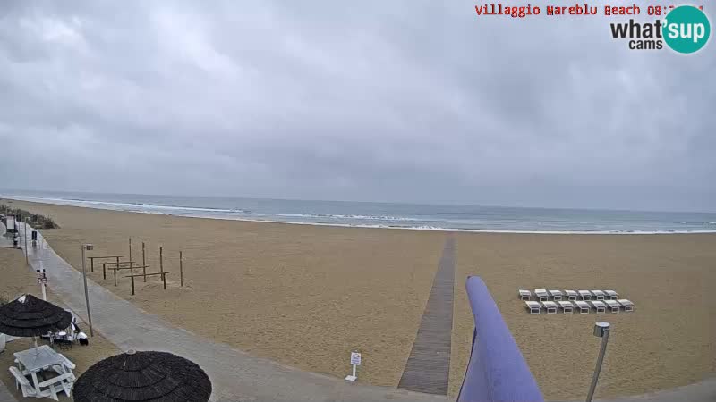 Playa webcam en vivo Villaggio Mare Blu Bibione Pineda – Italia