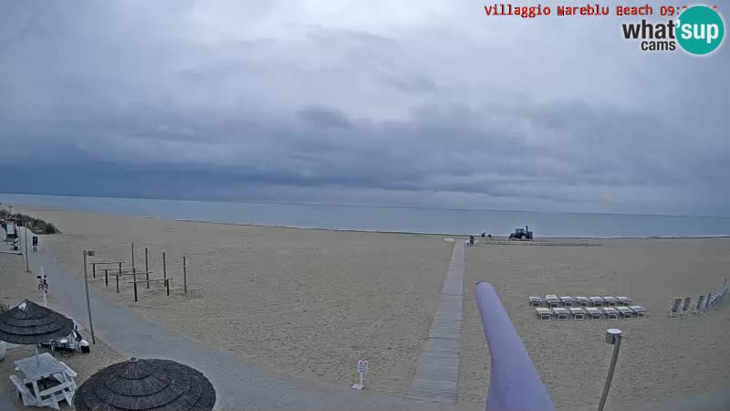 Playa webcam en vivo Villaggio Mare Blu Bibione Pineda – Italia