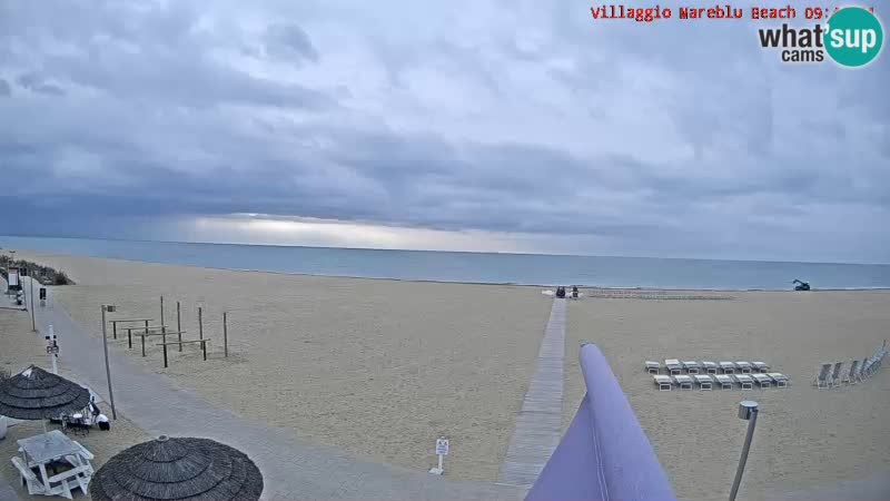 The beach Livecam Villaggio Mare Blu Bibione Pineda – Italy