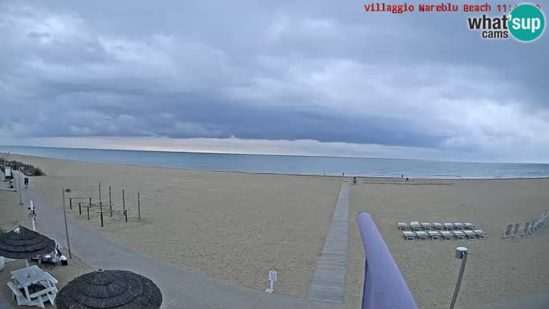 Spiaggia Webcam Villaggio Mare Blu Bibione Pineda