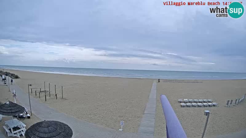 Playa webcam en vivo Villaggio Mare Blu Bibione Pineda – Italia