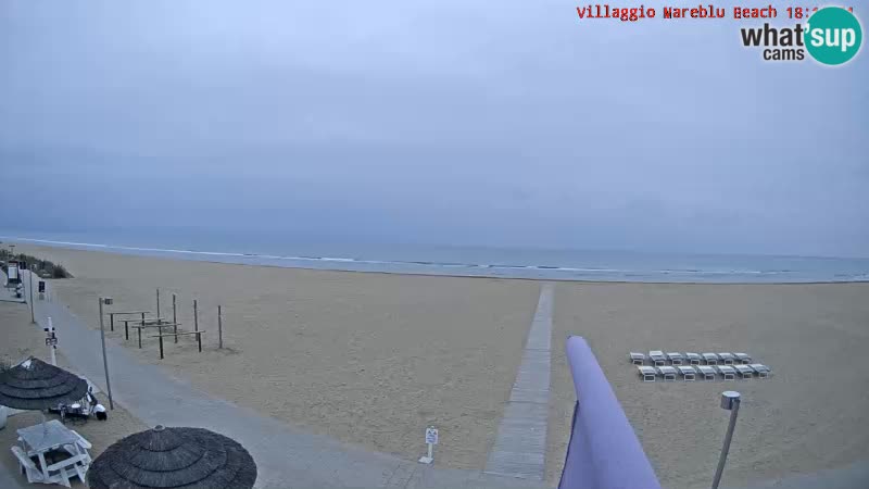 Playa webcam en vivo Villaggio Mare Blu Bibione Pineda – Italia