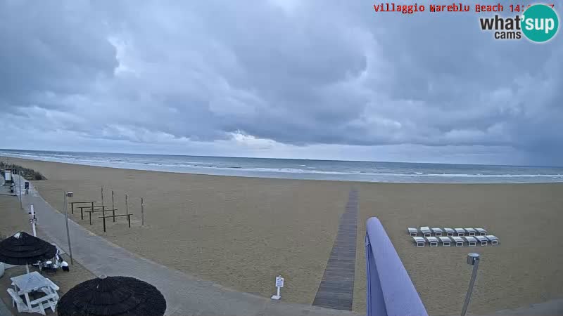Webcam en direct de la plage Villaggio Mare Blu Bibione Pineda – Italie