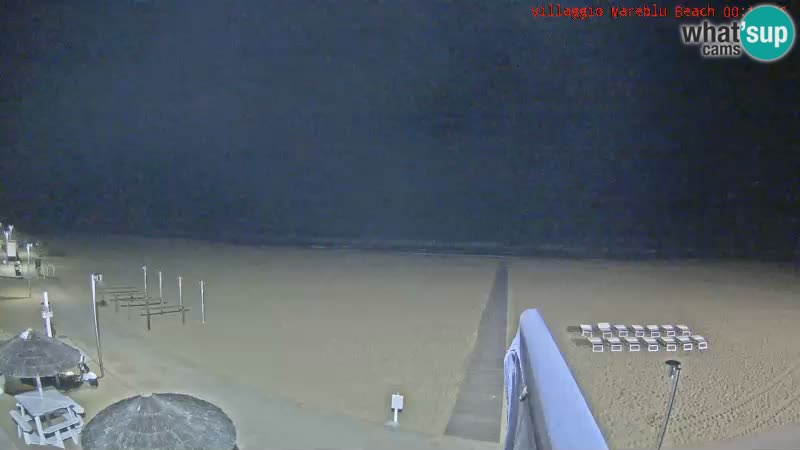 Webcam en direct de la plage Villaggio Mare Blu Bibione Pineda – Italie