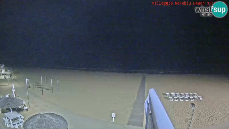 Spletna kamera na plaži v živo Villaggio Mare Blu Bibione Pineda – Italija