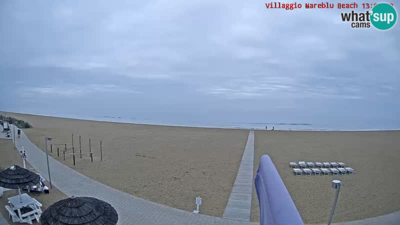 Spletna kamera na plaži v živo Villaggio Mare Blu Bibione Pineda – Italija