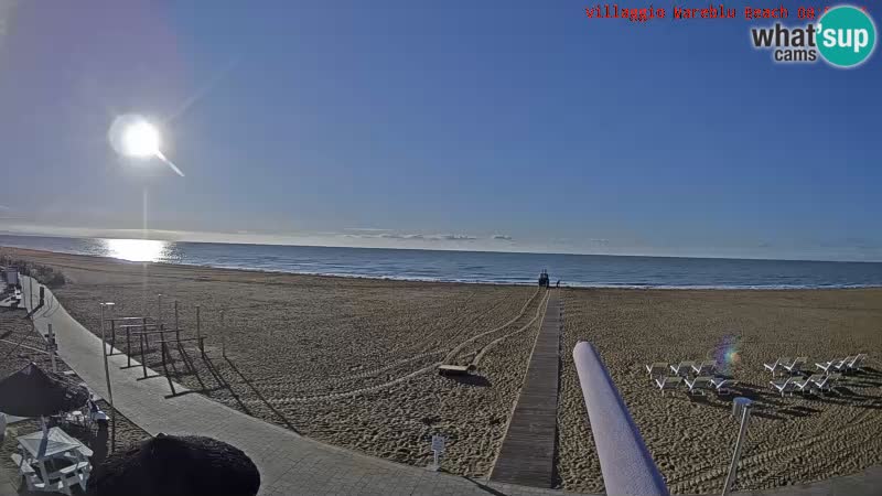 Webcam en direct de la plage Villaggio Mare Blu Bibione Pineda – Italie