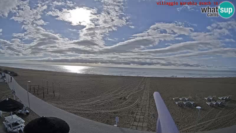 Webcam en direct de la plage Villaggio Mare Blu Bibione Pineda – Italie